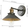 JONATHAN Y JYL7429A August 7.8″ 1-Light Metal Shade Farmhouse Sconce Contemporary Transitional 2200K Edison 25W Bulb Included for Bedroom Living Room Bathroom, Vanity Lighting, Brass Gold(Rustic Dark Gray/Brass Gold)