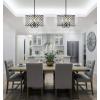 JONATHAN Y JYL7464A Gigi 17″ Metal/Crystal Adjustable LED Drop Pendant, Glam, Contemporary, Dimmable Dining Room, Living Room, Kitchen, Foyer, Black(13 in)