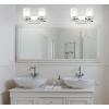JONATHAN Y JYL7485A Fairfax 14.25″ 2-Light Metal/Frosted Glass Contemporary Glam LED Vanity Light Modern Transitional 2700K LED 9W Bulbs Included Bathroom Hallway Living Room Bedroom Mirror, Chrome(2 Bulb)