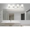 JONATHAN Y JYL7485A Fairfax 14.25″ 2-Light Metal/Frosted Glass Contemporary Glam LED Vanity Light Modern Transitional 2700K LED 9W Bulbs Included Bathroom Hallway Living Room Bedroom Mirror, Chrome(4 Bulb)