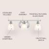 JONATHAN Y JYL7491A Beverly 24.5″ 3-Light Metal/Glass Contemporary Modern LED Vanity Light Glam Transitional 2700K LED 4W Bulbs Included Bathroom Hallway Living Room Bedroom Mirror Cabinet, Chrome(3 Bulb)