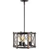 JONATHAN Y JYL7501A Ferme 16″ 3-Light Adjustable Iron Rustic Farmhouse LED Pendant Industrial Vintage Cottage Dimmable Dining Room Living Room Kitchen Foyer Bedroom Hallway, Oil Rubbed Bronze/Brown(16″ 3-Light)