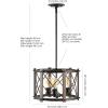 JONATHAN Y JYL7501A Ferme 16″ 3-Light Adjustable Iron Rustic Farmhouse LED Pendant Industrial Vintage Cottage Dimmable Dining Room Living Room Kitchen Foyer Bedroom Hallway, Oil Rubbed Bronze/Brown(16″ 3-Light)