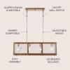 JONATHAN Y JYL7519A Gaines 34.5″ Linear 4-Light Adjustable Iron Rustic Industrial LED Pendant Industrial Cottage French Country Dining Room Living Room Kitchen Foyer Bedroom Hallway, Brown/Silver