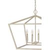 JONATHAN Y JYL7520C Gatsby 23″ 4-Light Adjustable Iron Rustic Glam LED Pendant Industrial Vintage Cottage Dimmable Dining Room Living Room Kitchen Foyer Bedroom Hallway, Gold(White)