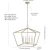 JONATHAN Y JYL7520C Gatsby 23″ 4-Light Adjustable Iron Rustic Glam LED Pendant Industrial Vintage Cottage Dimmable Dining Room Living Room Kitchen Foyer Bedroom Hallway, Gold(White)