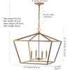 JONATHAN Y JYL7520C Gatsby 23″ 4-Light Adjustable Iron Rustic Glam LED Pendant Industrial Vintage Cottage Dimmable Dining Room Living Room Kitchen Foyer Bedroom Hallway, Gold(Gold)