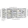 JONATHAN Y JYL7540A Evelyn Crystal Rectangle 24.25″ 3-Light Iron/Crystal Glam Modern LED Vanity Light Classic 2700K LED 2W Bulbs Included Bathroom Hallway Living Room Bedroom Mirror Cabinet, Chrome(2-Light)