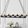 JONATHAN Y JYL7555A Athos 45.5″ 12-Light Iron Rustic Farmhouse Linear LED Chandelier Pendant Bohemian Cottage Rustic Dining Room Living Room Kitchen Foyer Bedroom Hallway, Oil Rubbed Bronze(45.5″ 12-Light)