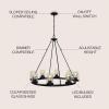 JONATHAN Y JYL7555A Athos 45.5″ 12-Light Iron Rustic Farmhouse Linear LED Chandelier Pendant Bohemian Cottage Rustic Dining Room Living Room Kitchen Foyer Bedroom Hallway, Oil Rubbed Bronze(33.5″ 8-Light)