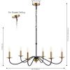 JONATHAN Y JYL7559A Wicklow 34.75″ 6-Light Bohemian Farmhouse Iron LED Chandelier Modern Contemporary Adjustable Dining Room Living Room Kitchen Island Foyer Bedroom Lobby, Oil Rubbed Bronze(Brass Gold/Black)