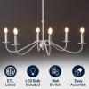 JONATHAN Y JYL7559A Wicklow 34.75″ 6-Light Bohemian Farmhouse Iron LED Chandelier Modern Contemporary Adjustable Dining Room Living Room Kitchen Island Foyer Bedroom Lobby, Oil Rubbed Bronze(White)