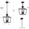 JONATHAN Y JYL7560B Camden 10″ 3-Light Iron Classic Midcentury Pendant Lantern Rustic Transitional Dining Room Living Room Kitchen Foyer Bedroom Hallway, Chrome(Oil-Rubbed Bronze)
