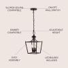 JONATHAN Y JYL7560B Camden 10″ 3-Light Iron Classic Midcentury Pendant Lantern Rustic Transitional Dining Room Living Room Kitchen Foyer Bedroom Hallway, Chrome(Oil-Rubbed Bronze)