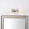 JONATHAN Y JYL7577C Jules Edison 16.5″ Cylinder 2-Light Iron/Seeded Glass Farmhouse Contemporary LED Vanity Rustic Modern Bohemian 2700K 4W Bulbs for Kitchen Bathroom Bedroom Living Room, Nickel(Chrome)