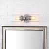 JONATHAN Y JYL7577C Jules Edison 16.5″ Cylinder 2-Light Iron/Seeded Glass Farmhouse Contemporary LED Vanity Rustic Modern Bohemian 2700K 4W Bulbs for Kitchen Bathroom Bedroom Living Room, Nickel(Nickel)