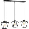 JONATHAN Y JYL7580A Grace 7.88″ 1-Light Industrial Farmhouse Iron LED Pendant Coastal Contemporary Adjustable Dining Room Living Room Kitchen Island Foyer Bedroom Hallway, Oil Rubbed Bronze(3-Light)