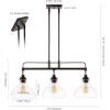 JONATHAN Y JYL7589A Marlowe 32.5″ 3-Light Farmhouse Industrial Iron/Glass Linear LED Pendant Rustic,Minimalist,Vintage Bedroom Living Room,Oil Rubbed Bronze/Clear