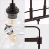 JONATHAN Y JYL7589A Marlowe 32.5″ 3-Light Farmhouse Industrial Iron/Glass Linear LED Pendant Rustic,Minimalist,Vintage Bedroom Living Room,Oil Rubbed Bronze/Clear