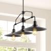JONATHAN Y JYL7593A Nathan 38.5″ 3-Light Industrial Farmhouse Iron Linear LED Pendant Coastal Contemporary Adjustable Dining Room Living Room Kitchen Island Foyer Bedroom, Oil Rubbed Bronze/Clear(38.5″ 3 Light)