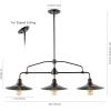 JONATHAN Y JYL7593A Nathan 38.5″ 3-Light Industrial Farmhouse Iron Linear LED Pendant Coastal Contemporary Adjustable Dining Room Living Room Kitchen Island Foyer Bedroom, Oil Rubbed Bronze/Clear(38.5″ 3 Light)