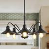 JONATHAN Y JYL7593A Nathan 38.5″ 3-Light Industrial Farmhouse Iron Linear LED Pendant Coastal Contemporary Adjustable Dining Room Living Room Kitchen Island Foyer Bedroom, Oil Rubbed Bronze/Clear(27″ 5 Light)