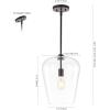 JONATHAN Y JYL7596A Hayes 11.25″ 1-Light Industrial Farmhouse Iron/Glass LED Pendant Coastal, Modern, Contemporary Bedroom Living Room, Oil Rubbed Bronze/Clear