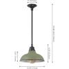 JONATHAN Y JYL7611K Jasper 12.25″ 1-Light Farmhouse Industrial Indoor/Outdoor Iron LED Pendant Modern, Rustic, Coastal, Cottage, Traditional, Patio, Porch, Living Room, Entryway, Matte Silver Blue(Matte Olive Green)