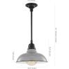 JONATHAN Y JYL7611K Jasper 12.25″ 1-Light Farmhouse Industrial Indoor/Outdoor Iron LED Pendant Modern, Rustic, Coastal, Cottage, Traditional, Patio, Porch, Living Room, Entryway, Matte Silver Blue(Gray/Black)