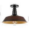 JONATHAN Y JYL7617D Camila 14″ 1-Light Classic Industrial Indoor/Outdoor Iron LED Semi Flush Mount Mid-Century, Rustic 2700K Cozy Warm Light Kitchen Hallway Bathroom Stairwell, Gray/White(Oil Rubbed Bronze/Black)