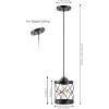 JONATHAN Y JYL7909B-SET3 Marelle 6.5″ 1-Light Farmhouse Industrial Iron Filigree Caged Jar LED Pendant, Oil Rubbed Bronze (Set of 3) for Kitchen Island, Dining Table, and Office Desk(Oil-Rubbed Bronze)