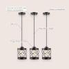 JONATHAN Y JYL7909B-SET3 Marelle 6.5″ 1-Light Farmhouse Industrial Iron Filigree Caged Jar LED Pendant, Oil Rubbed Bronze (Set of 3) for Kitchen Island, Dining Table, and Office Desk(Oil-Rubbed Bronze)