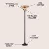 JONATHAN Y JYL8003A Davis Tiffany-Style 70″ Torchiere LED Floor Lamp, Tiffany, Traditional, Foot-Step Switch, Office, Living Room, Family Room, Dining Room, Bedroom, Hallway, Foyer, Bronze