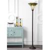 JONATHAN Y JYL8004A Botanical Tiffany-Style 71″ Torchiere LED Floor Lamp, Tiffany, Traditional, Art Nouveau Style, Office, Bedroom, Living Room, Family Room, Dining Room, Hallway, Foyer, Bronze