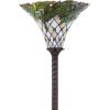 JONATHAN Y JYL8004A Botanical Tiffany-Style 71″ Torchiere LED Floor Lamp, Tiffany, Traditional, Art Nouveau Style, Office, Bedroom, Living Room, Family Room, Dining Room, Hallway, Foyer, Bronze