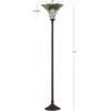 JONATHAN Y JYL8004A Botanical Tiffany-Style 71″ Torchiere LED Floor Lamp, Tiffany, Traditional, Art Nouveau Style, Office, Bedroom, Living Room, Family Room, Dining Room, Hallway, Foyer, Bronze