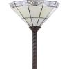 JONATHAN Y JYL8005A Moore Tiffany-Style 68.57″ Torchiere LED Floor Lamp, Tiffany, Traditional, Art Nouveau Style, Office, Living Room, Family Room, Dining Room, Bedroom, Hallway, Foyer, Bronze
