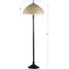 JONATHAN Y JYL8009A Lee Tiffany-Style 62″ LED Floor Lamp, Traditional, Art Nouveau Style for Office, Living Room, Family Room, Dining, Bedroom, Hallway, Foyer, Bronze