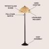 JONATHAN Y JYL8009A Lee Tiffany-Style 62″ LED Floor Lamp, Traditional, Art Nouveau Style for Office, Living Room, Family Room, Dining, Bedroom, Hallway, Foyer, Bronze