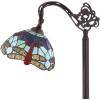 JONATHAN Y JYL8010A Dragonfly Tiffany-Style 60″ Arched LED Floor Lamp, Traditional, Elegant for Office, Living Room, Family, Dining, Bedroom, Hallway, Foyer, Bronze