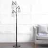 JONATHAN Y JYL8012A Tiffany-Style 71″ Multi-Light Metal Rotary LED Floor Lamp, Traditional, 3 Lights for Home, Bedroom, Dining Room, Dorm Room, Bronze