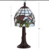 JONATHAN Y JYL8014A Hummingbird Tiffany-Style 12″ LED Table Lamp Tiffany,Traditional for Bedroom, Living Room, Office, College Dorm, Coffee Table, Bookcase, Bronze