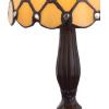 JONATHAN Y JYL8015A Campbell Tiffany-Style 12.5″ LED Table Lamp Tiffany,Traditional for Bedroom, Living Room, Office, College Dorm, Coffee Table, Bookcase, Bronze