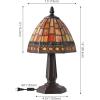 JONATHAN Y JYL8016B Carter Tiffany-Style 12″ LED Table Lamp, Red/Yellow for Bedroom, Living Room, Kitchen, Home Office, Kids Room(Red/Yellow)