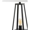 JONATHAN Y JYL8503A Waylon 28.5″ Classic Industrial Iron Nightlight LED Table Lamp with USB Charging Port Modern Contemporary Bedside Desk Nightstand Lamp for Bedroom Living Room, Black