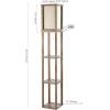 JONATHAN Y JYL8506A Etagere 63.5″ Rustic Bohemian Wooden LED 3-Shelf Floor Lamp with Pull-Chain Industrial, Contemporary Standing Reading Lamp LED Bulb Included, Brown