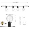 JONATHAN Y JYL8700A Indoor Outdoor Contemporary Rustic Incandescent G40 Bistro Globe Bulb String Lights Garden Patio Backyard Porch Balcony, 25 ft. 25-Light, Black(Black)