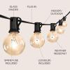 JONATHAN Y JYL8700A Indoor Outdoor Contemporary Rustic Incandescent G40 Bistro Globe Bulb String Lights Garden Patio Backyard Porch Balcony, 25 ft. 25-Light, Black(Black)