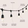 JONATHAN Y JYL8702A Indoor Outdoor Rustic Industrial LED S14 Edison Buld String Lights Garden Patio Backyard Porch Balcony, 48 ft. 15-Light, Black