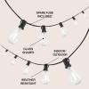 JONATHAN Y JYL8704B 10-Light Indoor/Outdoor 10 ft. Rustic Industrial LED ST38 Clear Bulb String Lights for Patio, Porch, Backyard, Café, White(Black – LED)